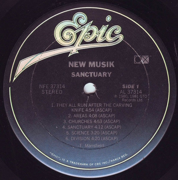 New Musik - Sanctuary (Vinyl, LP, Compilation, Stereo) Very Good (VG) / Very Good Plus (VG+)