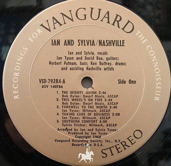 Ian & Sylvia - Nashville (Vinyl, LP, Album, Stereo) Very Good (VG) / Very Good (VG)