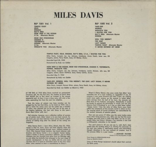 Miles Davis - Volume 2 (Vinyl, LP, Compilation, Reissue, Mono) Very Good Plus (VG+) / Very Good (VG)