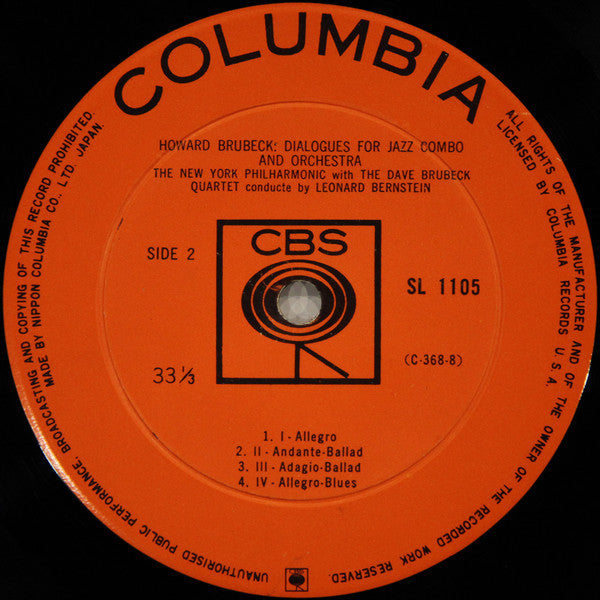 The Dave Brubeck Quartet - Bernstein Plays Brubeck Plays Bernstein (Vinyl, LP, Stereo) Very Good (VG) / Good Plus (G+)