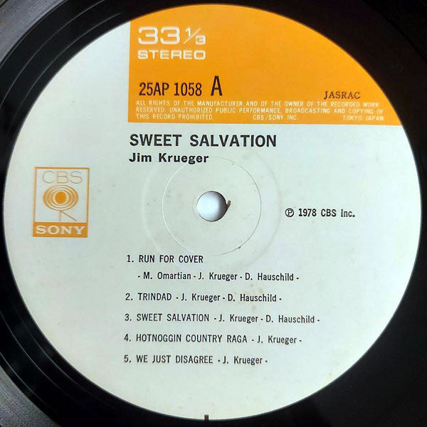Jim Krueger - Sweet Salvation (Vinyl, LP, Album) Very Good Plus (VG+) / Very Good (VG)
