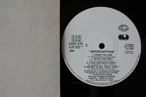 Rockets - Imperception (Vinyl, LP, Album, Promo) Very Good Plus (VG+) / Very Good (VG)