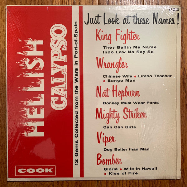 Various - Hellish Calypso (12 Gems Collected From The Wars In Port-Of-Spain) (Vinyl, LP, Album, Compilation, Repress) Very Good Plus (VG+) / Very Good (VG)