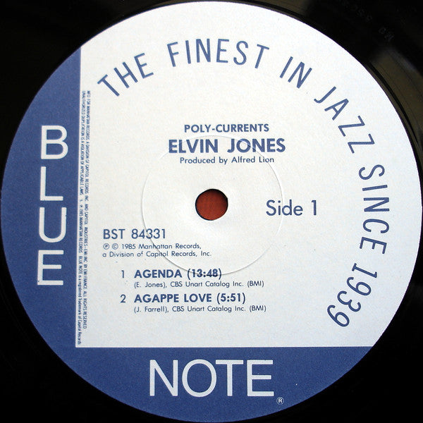 Elvin Jones - Poly-Currents (Vinyl, LP, Album, Reissue, Remastered, Stereo) Near Mint (NM or M-) / Very Good (VG)