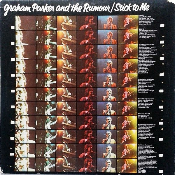 Graham Parker And The Rumour - Stick To Me (Vinyl, LP, Album, Stereo) Very Good (VG) / Very Good (VG)