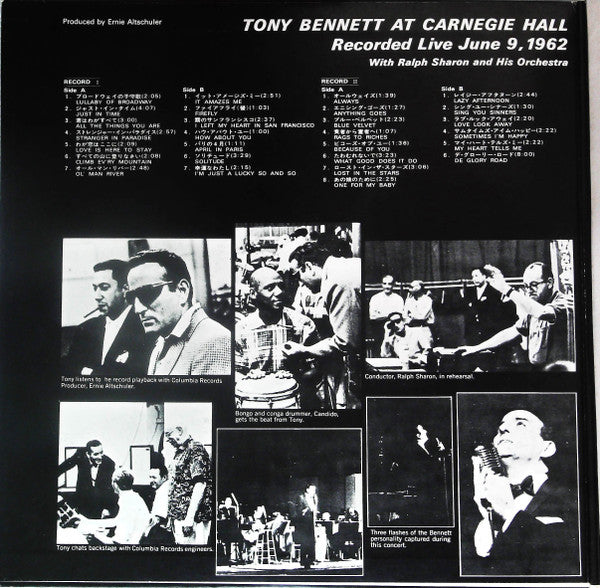 Tony Bennett - At Carnegie Hall Recorded Live June 9, 1962 (2xVinyl, LP, Reissue, Stereo) Very Good Plus (VG+) / Very Good (VG)