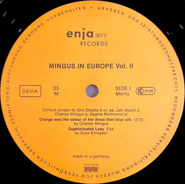 The Charles Mingus Quintet - Mingus In Europe Volume II (Vinyl, LP, Album, Mono) Very Good Plus (VG+) / Very Good Plus (VG+)