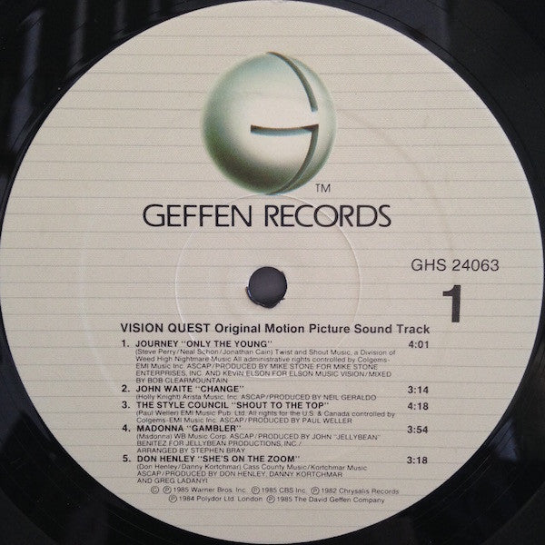 Various - Vision Quest (Original Motion Picture Sound Track) (Vinyl, LP, Compilation) Very Good (VG) / Very Good (VG)