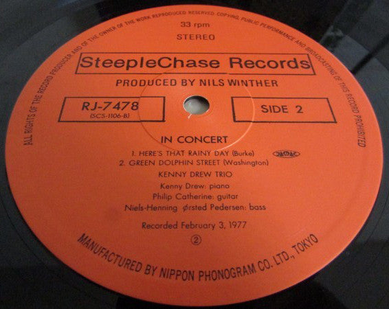 Kenny Drew - In Concert (Vinyl, LP, Album) Very Good (VG) / Very Good (VG)