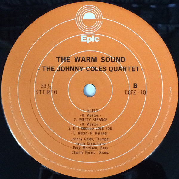Johnny Coles Quartet - The Warm Sound (Vinyl, LP, Album, Reissue, Stereo) Good Plus (G+) / Very Good (VG)