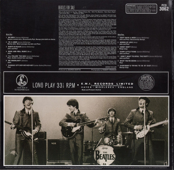 The Beatles - Beatles For Sale (Vinyl, LP, Album, Reissue, Stereo) Very Good (VG) / Near Mint (NM or M-)