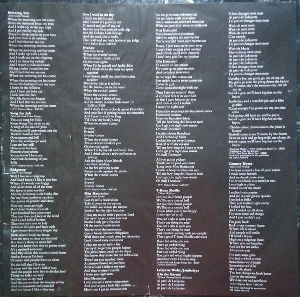 Jesse Colin Young - Song For Juli (Vinyl, LP, Album) Good Plus (G+) / Very Good (VG)