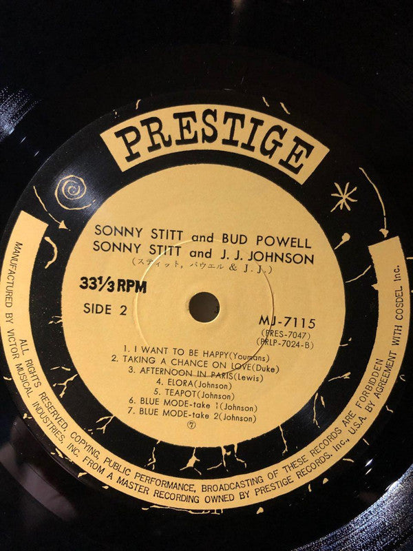 Sonny Stitt - Sonny Stitt / Bud Powell / JJ Johnson (Vinyl, LP, Compilation, Reissue, Mono) Very Good Plus (VG+) / Very Good Plus (VG+)