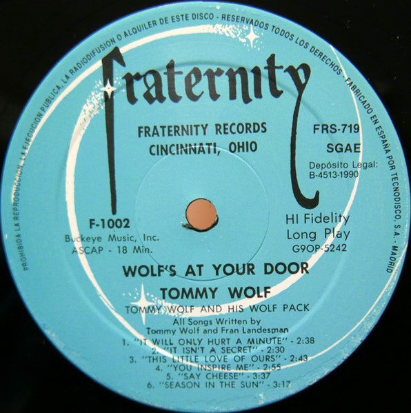 Tommy Wolf - Wolf At Your Door (Vinyl, LP, Album, Reissue, Mono) Very Good Plus (VG+) / Very Good Plus (VG+)