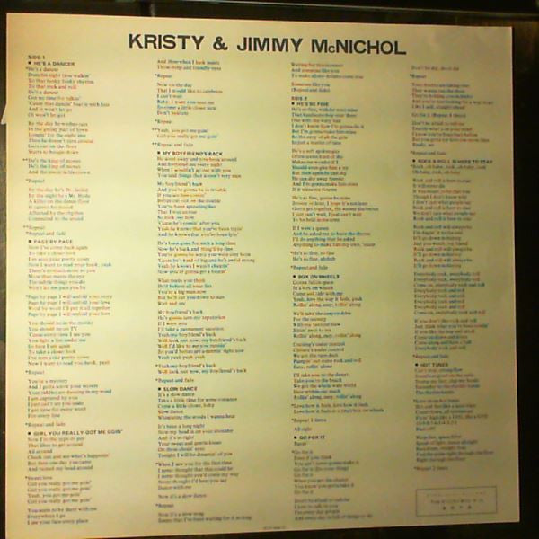 Kristy & Jimmy McNichol - Kristy & Jimmy McNichol (Vinyl, LP, Album, Promo, Stereo) Very Good Plus (VG+) / Very Good (VG)