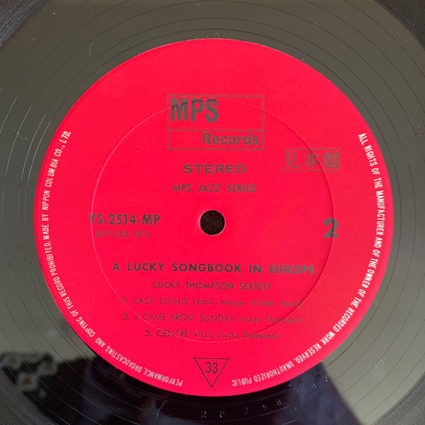 Lucky Thompson - A Lucky Songbook In Europe (Vinyl, LP, Album) Very Good Plus (VG+) / Very Good (VG)