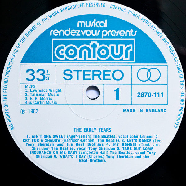 The Beatles - The Early Years (Vinyl, LP, Compilation) Very Good (VG) / Good (G)