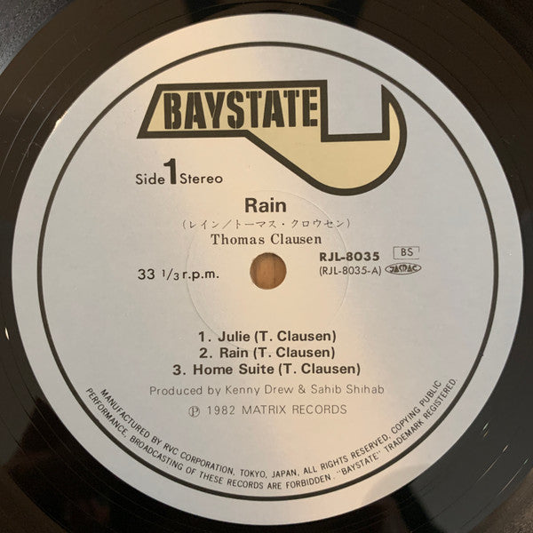 The Thomas Clausen Trio - Rain (Vinyl, LP, Album) Very Good Plus (VG+) / Very Good Plus (VG+)