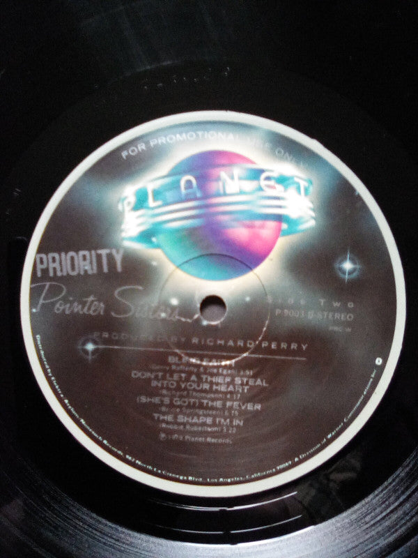 Pointer Sisters - Priority (Vinyl, LP, Album, Promo, Stereo) Very Good Plus (VG+) / Very Good (VG)