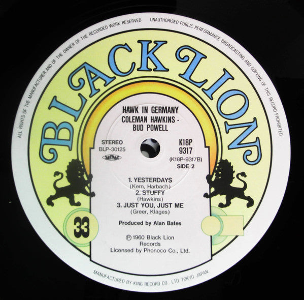 Coleman Hawkins - Hawk In Germany (Vinyl, LP, Album, Reissue, Stereo) Very Good Plus (VG+) / Very Good Plus (VG+)
