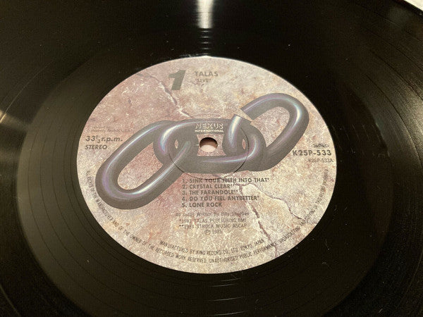 Talas - Live - High Speed On Ice (Vinyl, LP, Stereo) Very Good Plus (VG+) / Very Good Plus (VG+)