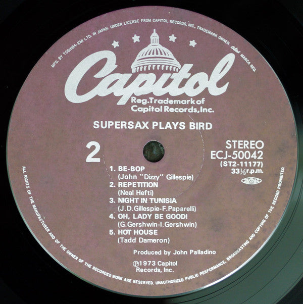 Supersax - Supersax Plays Bird (Vinyl, LP, Album)