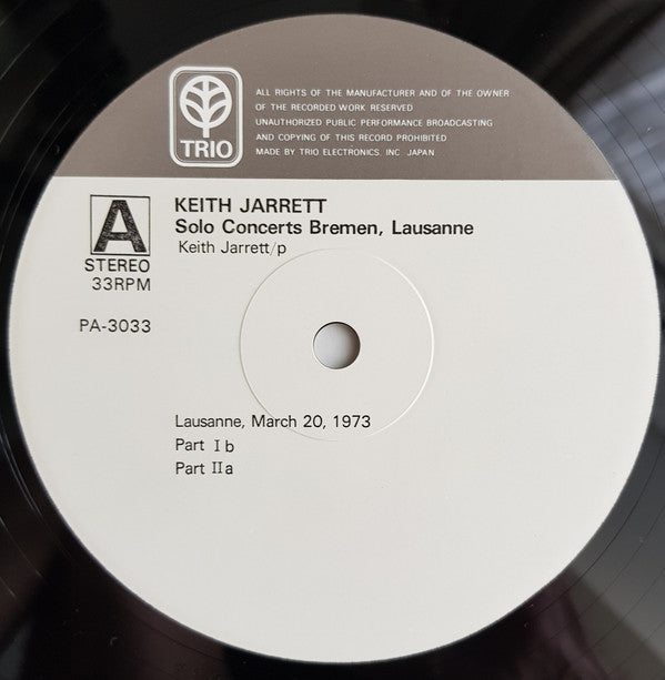 Keith Jarrett - Solo Concerts: Bremen / Lausanne (3xVinyl, Box Set, LP, Album, Promo) Very Good Plus (VG+) / Very Good Plus (VG+)