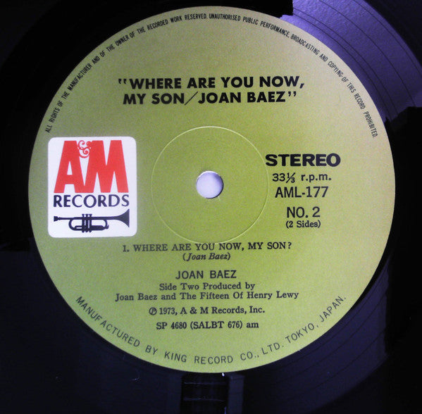 Joan Baez - Where Are You Now, My Son? (Vinyl, LP, Album) Very Good Plus (VG+) / Very Good Plus (VG+)