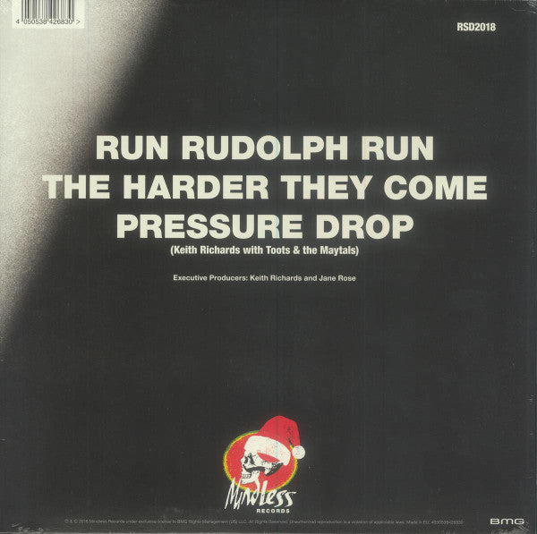 Keith Richards - Run Rudolph Run / The Harder They Come / Pressure Drop (Vinyl, 12", 45 RPM, Record Store Day, Single, Limited Edition, Stereo) Very Good Plus (VG+) / Very Good Plus (VG+)