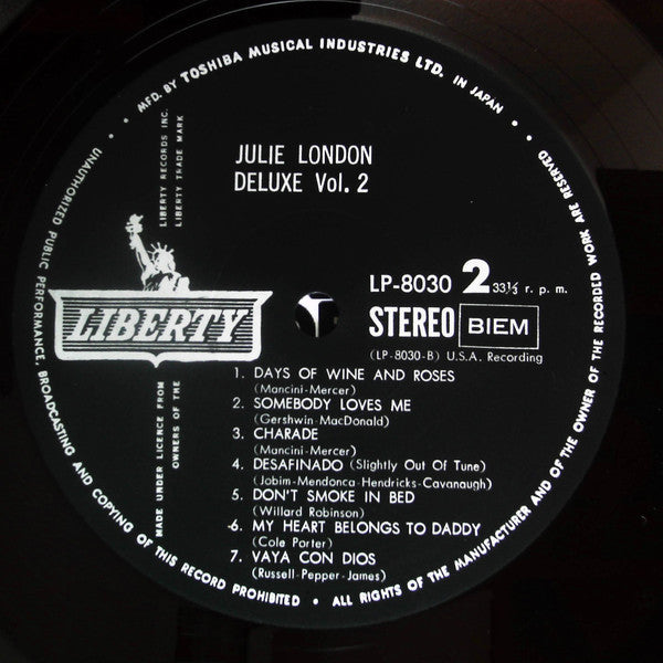 Julie London - Deluxe Vol.2 (Vinyl, LP, Compilation, Stereo) Good Plus (G+) / Very Good (VG)