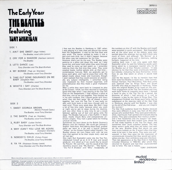 The Beatles - The Early Years (Vinyl, LP, Compilation) Very Good (VG) / Good (G)