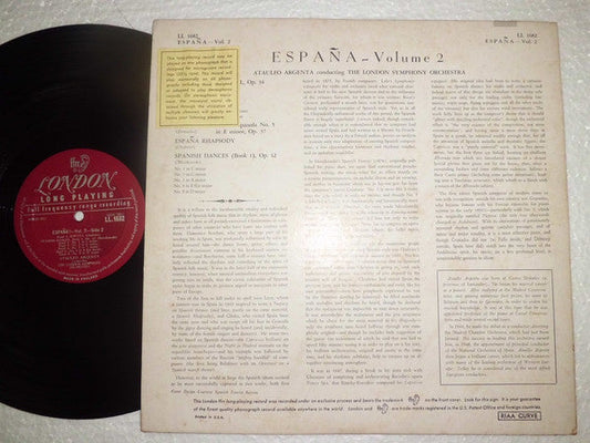 Ataúlfo Argenta - España - Volume 2 (Vinyl, LP, Mono) Very Good (VG) / Very Good (VG)