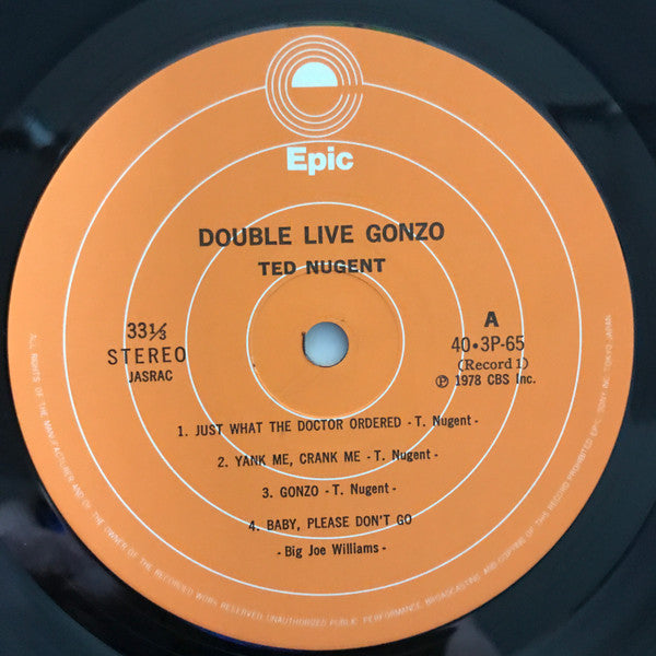 Ted Nugent - Double Live Gonzo! (2xVinyl, LP, Album, Stereo) Very Good Plus (VG+) / Very Good Plus (VG+)