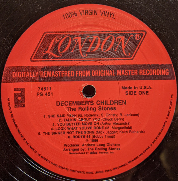 The Rolling Stones - December's Children (And Everybody's) (Vinyl, LP, Album, Reissue, Remastered) Very Good Plus (VG+) / Very Good (VG)
