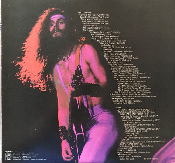Ted Nugent - Double Live Gonzo! (2xVinyl, LP, Album, Stereo) Very Good Plus (VG+) / Very Good Plus (VG+)