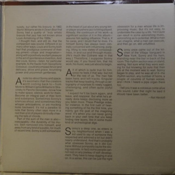 Sonny Rollins - Sonny Rollins (2xVinyl, LP, Compilation, Mono) Very Good Plus (VG+) / Good Plus (G+)