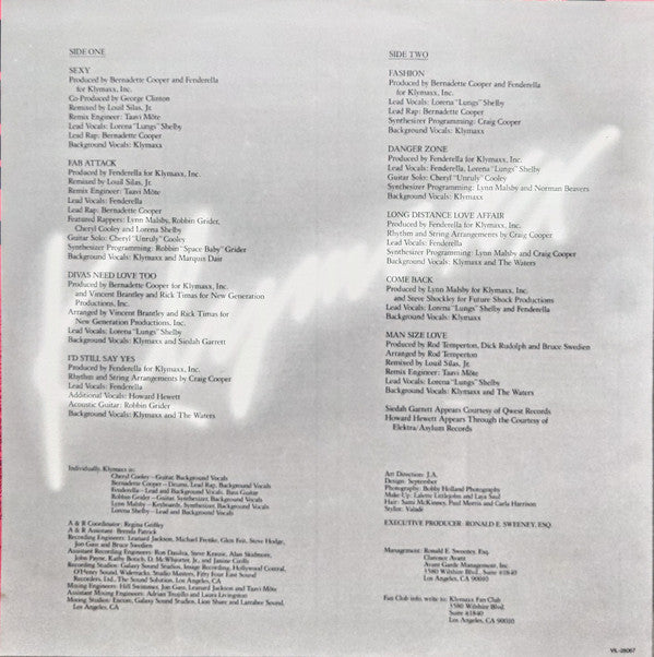 Klymaxx - Klymaxx (Vinyl, LP, Album, Promo) Very Good Plus (VG+) / Very Good (VG)