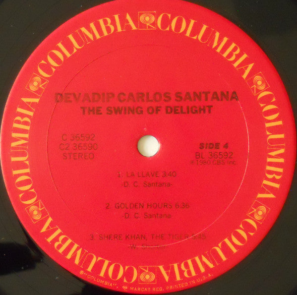 Carlos Santana - The Swing Of Delight (Vinyl, LP, Album, Stereo)