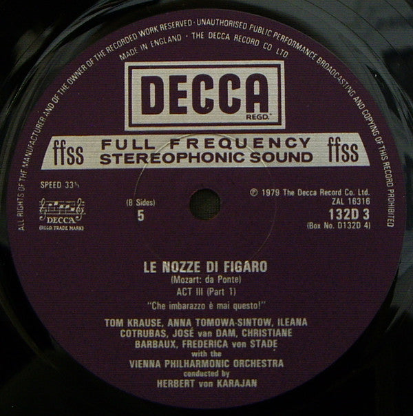 Wolfgang Amadeus Mozart - Le Nozze Di Figaro (4xVinyl, Box Set, LP, Album, Stereo) Very Good Plus (VG+) / Good Plus (G+)