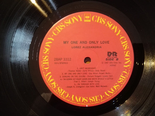 Lorez Alexandria - My One And Only Love (Vinyl, LP, Album) Very Good (VG) / Very Good Plus (VG+)