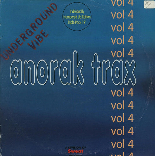Anorak Trax - Vol. 4 (3xVinyl, 12", Limited Edition, Numbered) Very Good Plus (VG+) / Good Plus (G+)