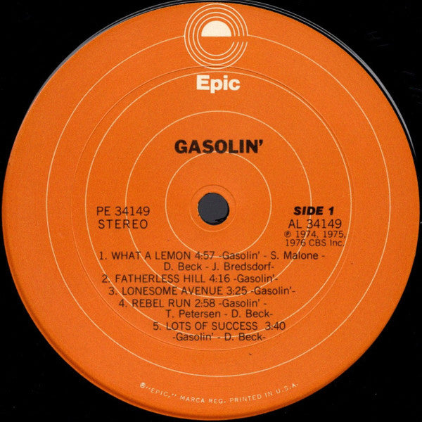 Gasolin' - Gasolin' (Vinyl, LP, Album, Stereo) Very Good (VG) / Good Plus (G+)