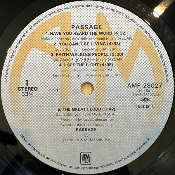 Passage (3) - Passage (Vinyl, LP, Album, Promo) Good Plus (G+) / Good Plus (G+)