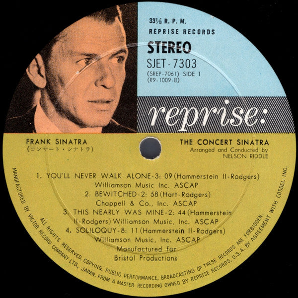 Frank Sinatra - The Concert Sinatra (Vinyl, LP, Album, Reissue, Stereo) Very Good (VG) / Good Plus (G+)