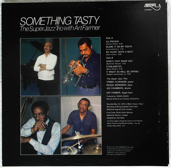 The Super Jazz Trio - Something Tasty (Vinyl, LP, Album, Promo) Very Good Plus (VG+) / Very Good (VG)