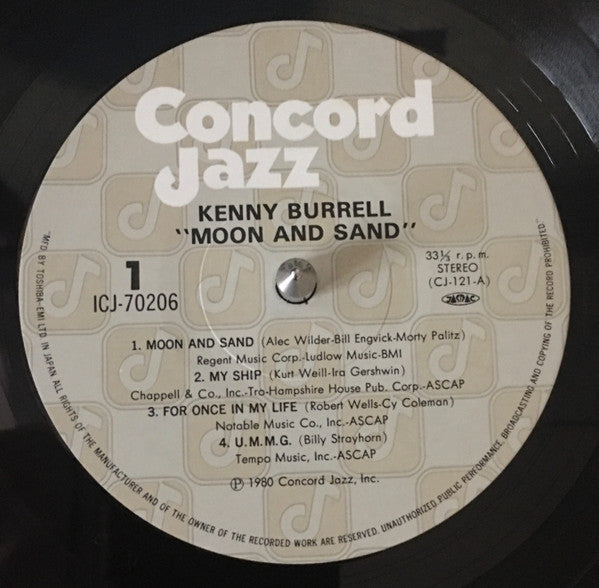 Kenny Burrell - Moon And Sand (Vinyl, LP, Album) Very Good Plus (VG+) / Good Plus (G+)