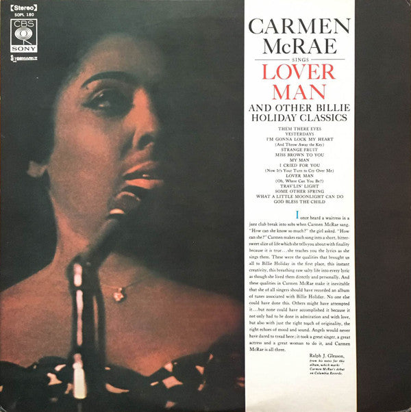 Carmen McRae - Sings Lover Man And Other Billie Holiday Classics (Vinyl, LP, Album, Reissue, Stereo) Near Mint (NM or M-) / Very Good Plus (VG+)