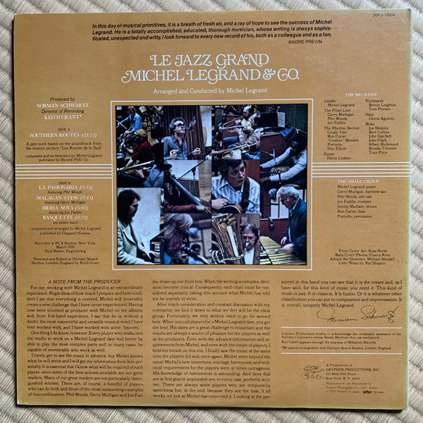 Michel Legrand & Co. - Le Jazz Grand (Vinyl, LP, Album) Near Mint (NM or M-) / Very Good Plus (VG+)