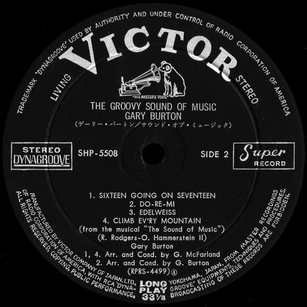 Gary Burton - The Groovy Sound Of Music (Vinyl, LP, Album, Stereo) Very Good Plus (VG+) / Very Good Plus (VG+)