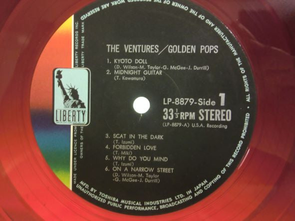 The Ventures - Golden Pops (Vinyl, LP, Compilation, Stereo) Good Plus (G+) / Very Good (VG)